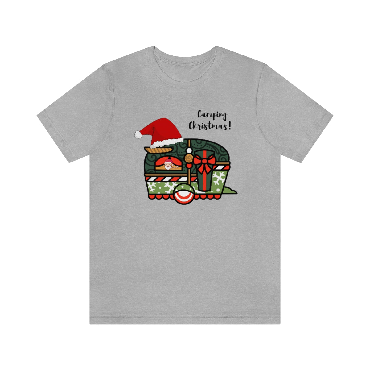 Camping Christmas Unisex Jersey Short Sleeve Tee