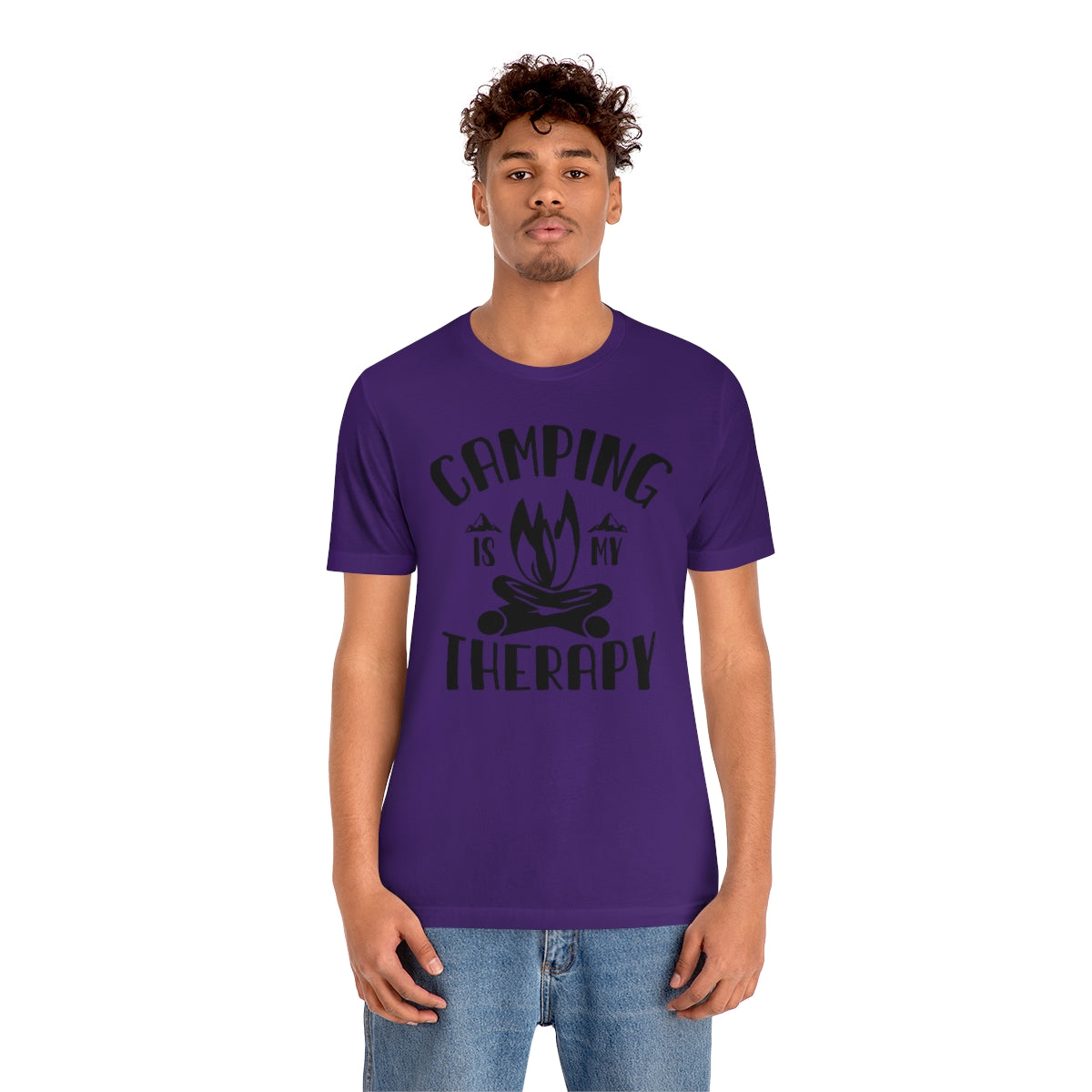 Camping is My Therapy Unisex Jersey Short Sleeve Tee