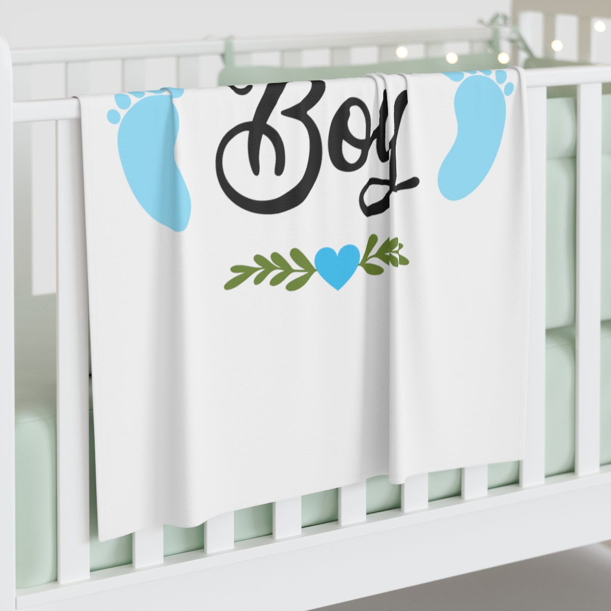 Welcome Baby Boy  Baby Swaddle Blanket