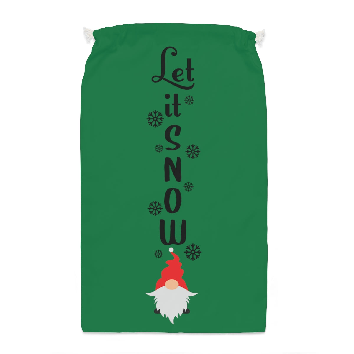 Let it Snow Gnome Santa Sack