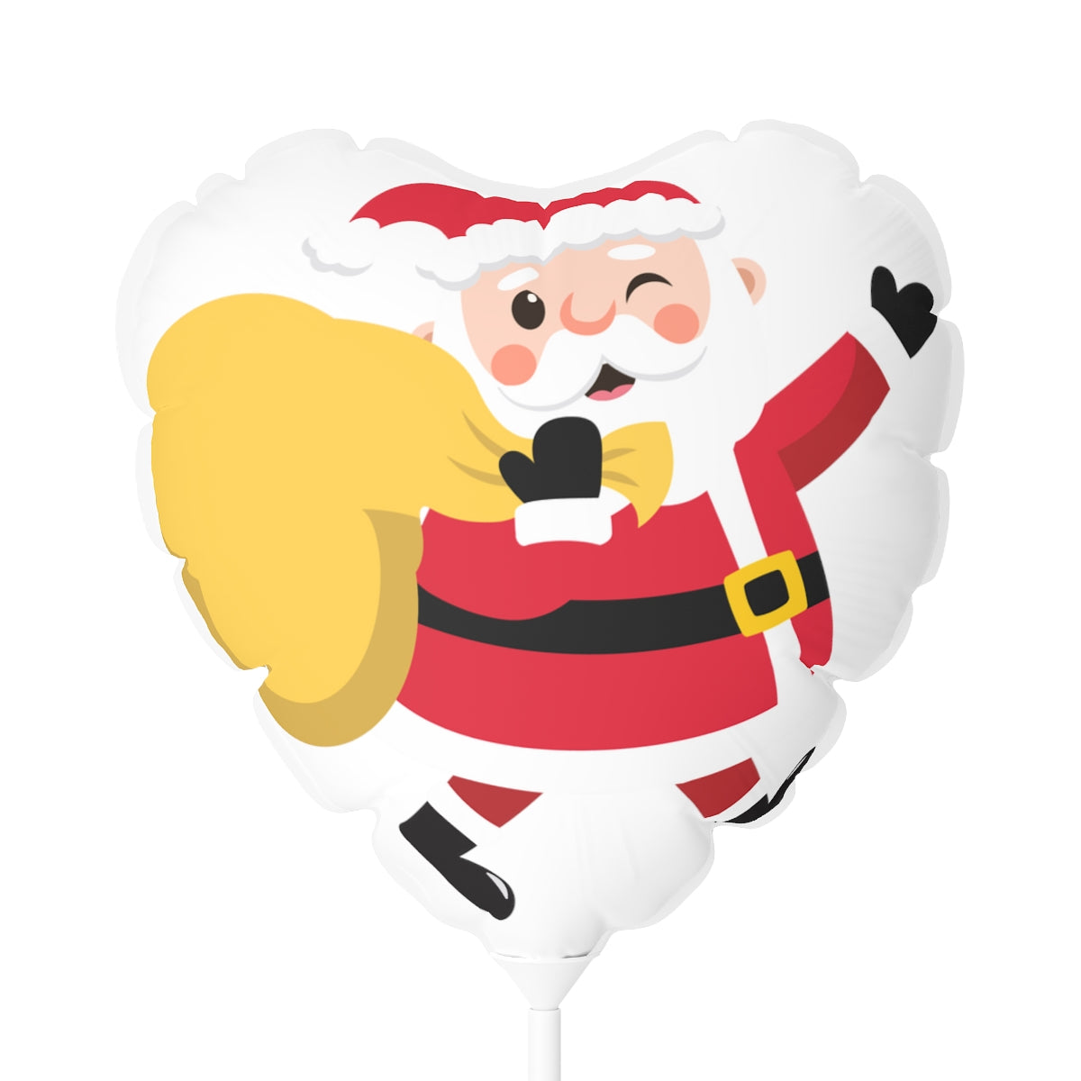 Santa Claus Christmas Balloons (Round and Heart-shaped), 11"