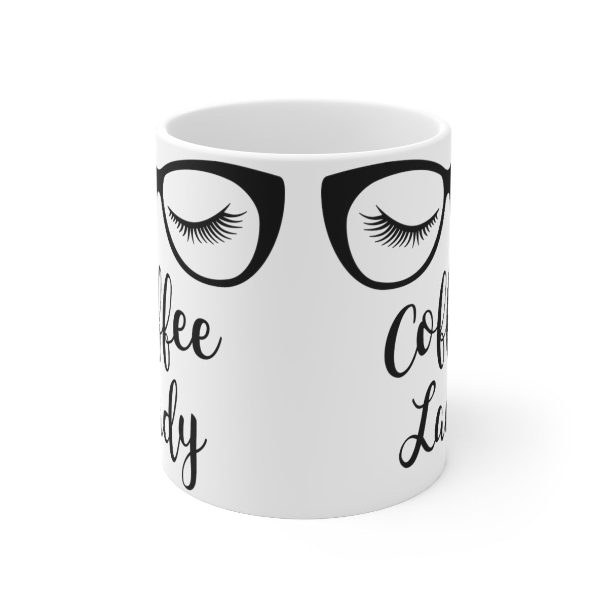 Coffee Lady Ceramic Coffee Cups, 11oz, 15oz