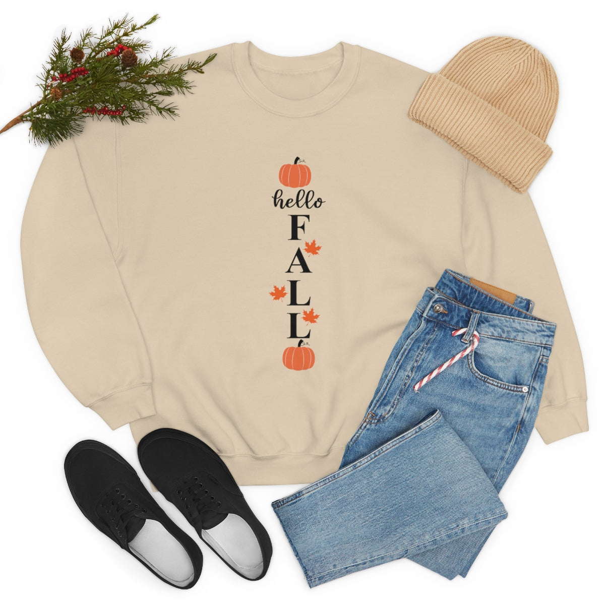 Hello Fall Unisex Heavy Blend™ Crewneck Sweatshirt