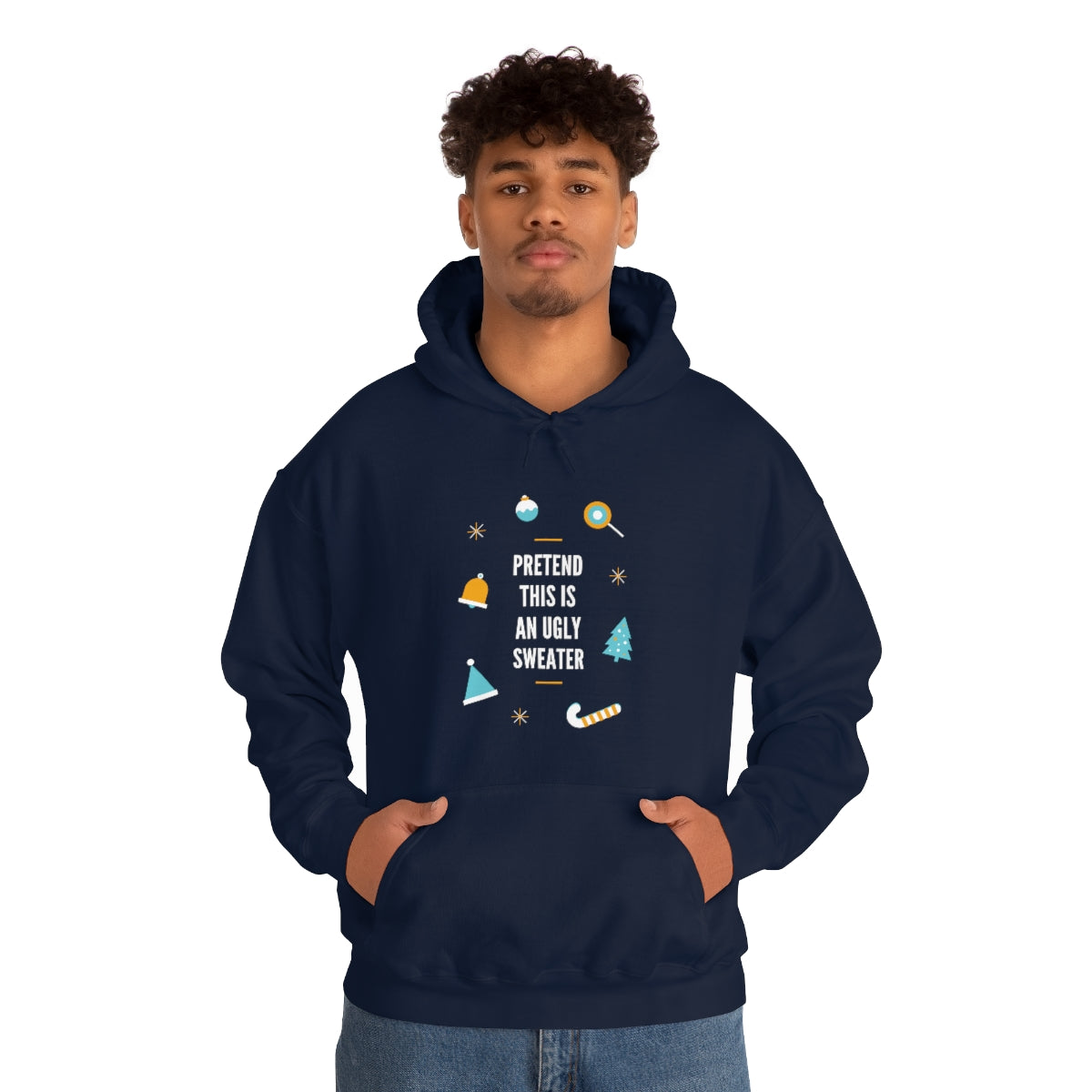 Pretend This is an Ugly Sweater Unisex Heavy Blend™ Hooded Sweatshirt