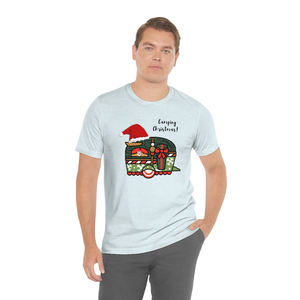 Camping Christmas Unisex Jersey Short Sleeve Tee