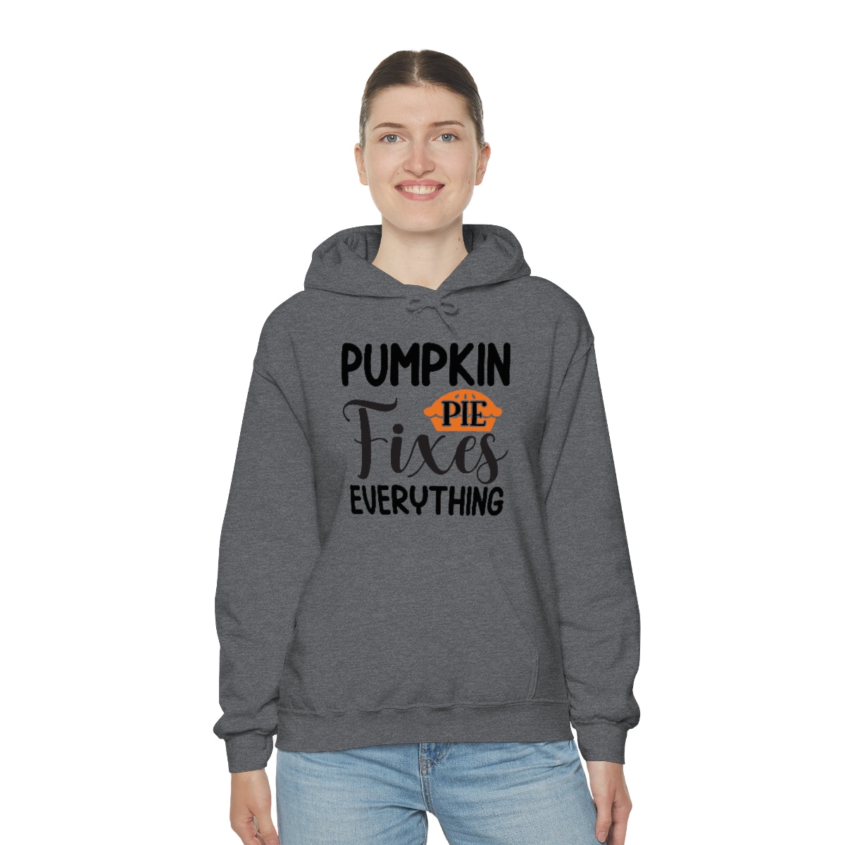 Pumpkin Pie Fixes Everything Unisex Heavy Blend™ Hooded Sweatshirt