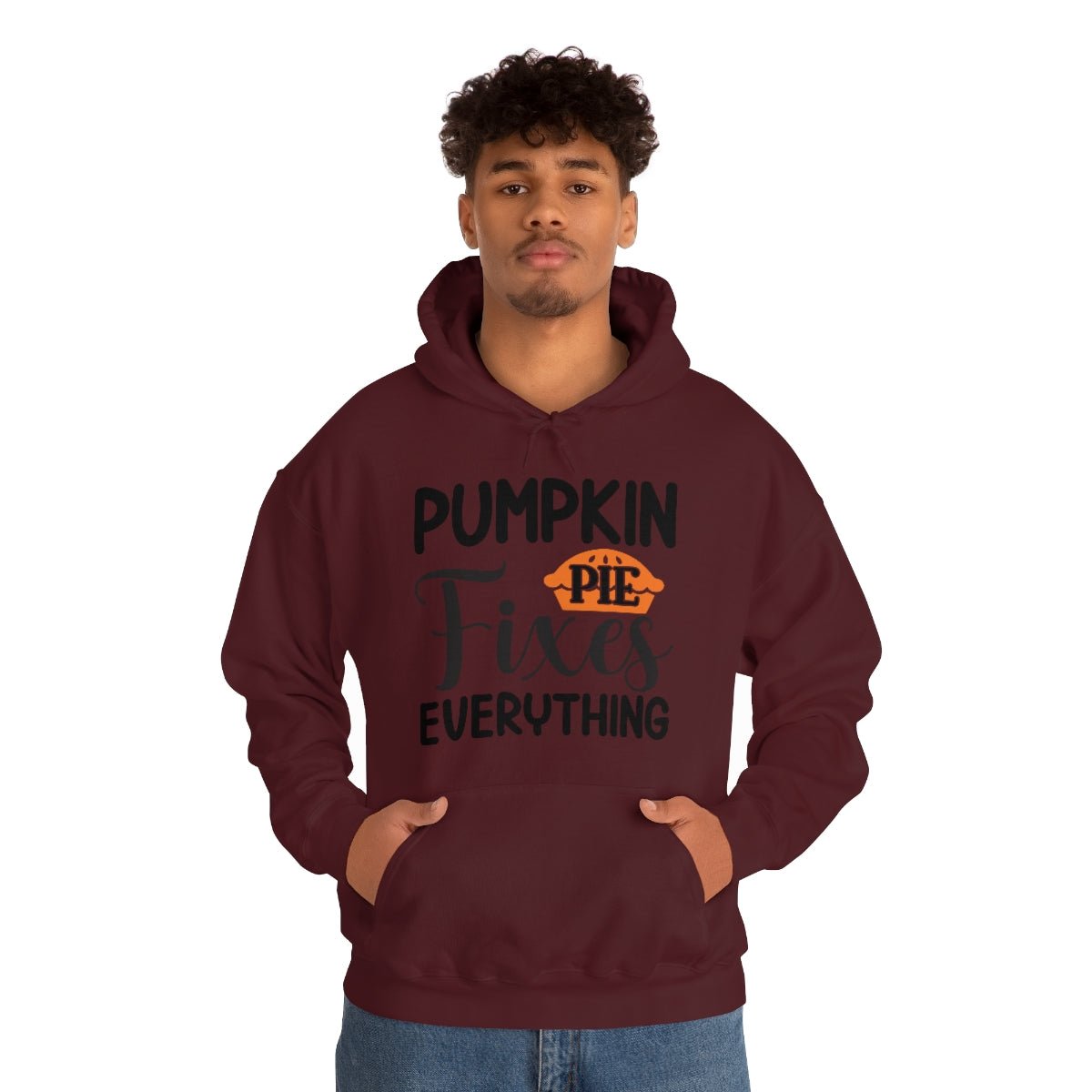 Pumpkin Pie Fixes Everything Unisex Heavy Blend™ Hooded Sweatshirt