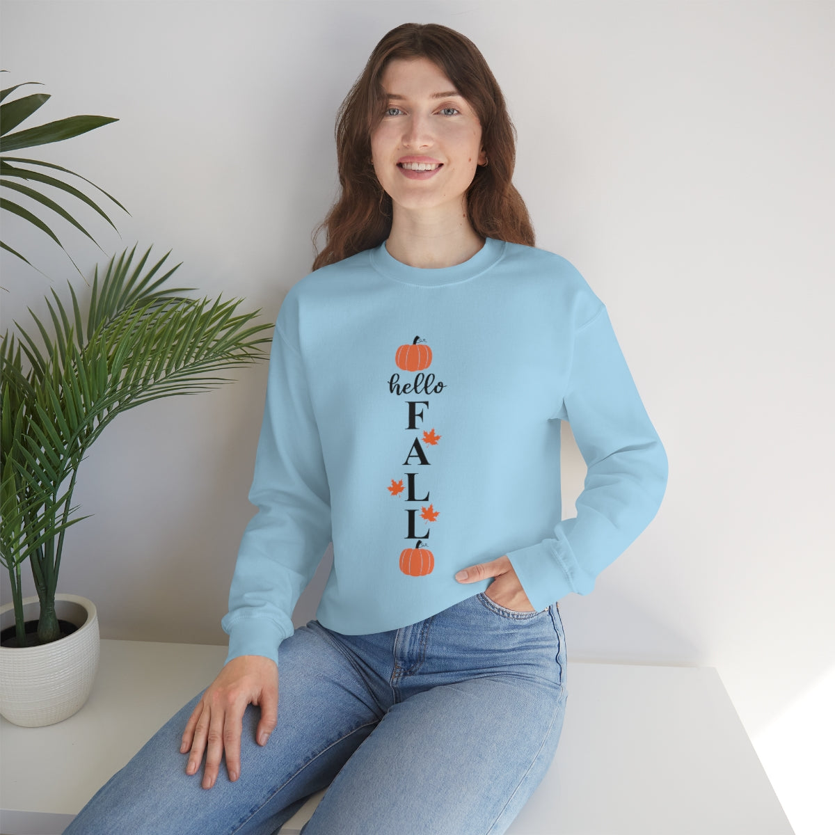 Hello Fall Unisex Heavy Blend™ Crewneck Sweatshirt