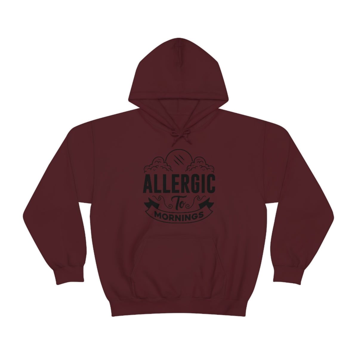 Allergic To Mornings Unisex Heavy Blend™ Hooded Sweatshirt