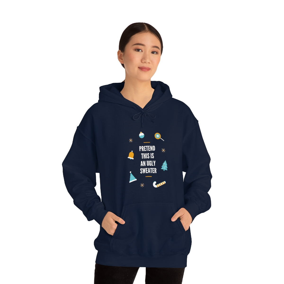 Pretend This is an Ugly Sweater Unisex Heavy Blend™ Hooded Sweatshirt