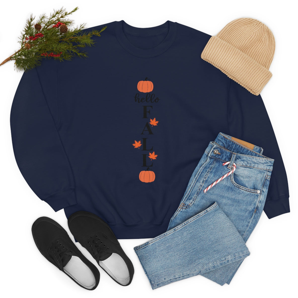 Hello Fall Unisex Heavy Blend™ Crewneck Sweatshirt