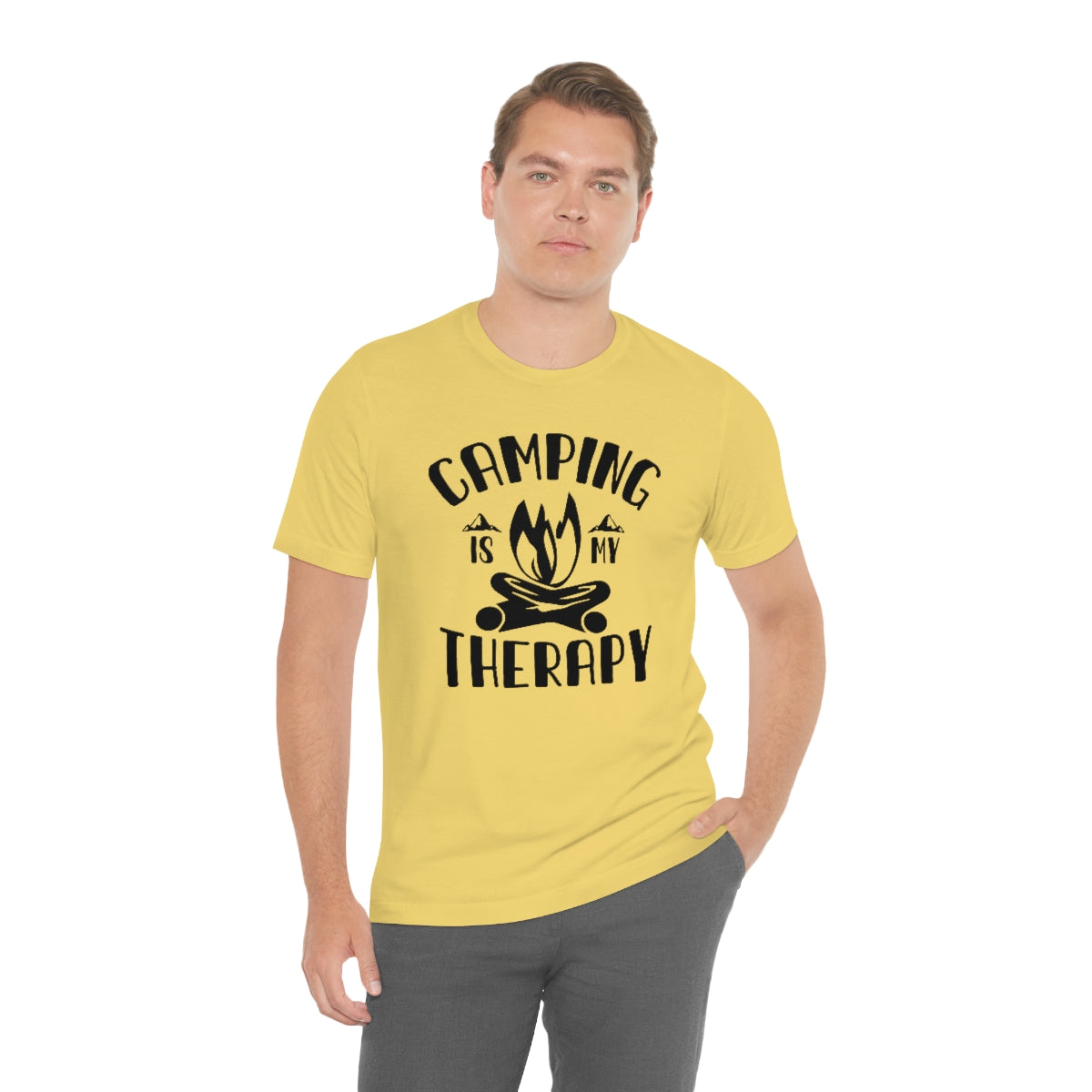 Camping is My Therapy Unisex Jersey Short Sleeve Tee