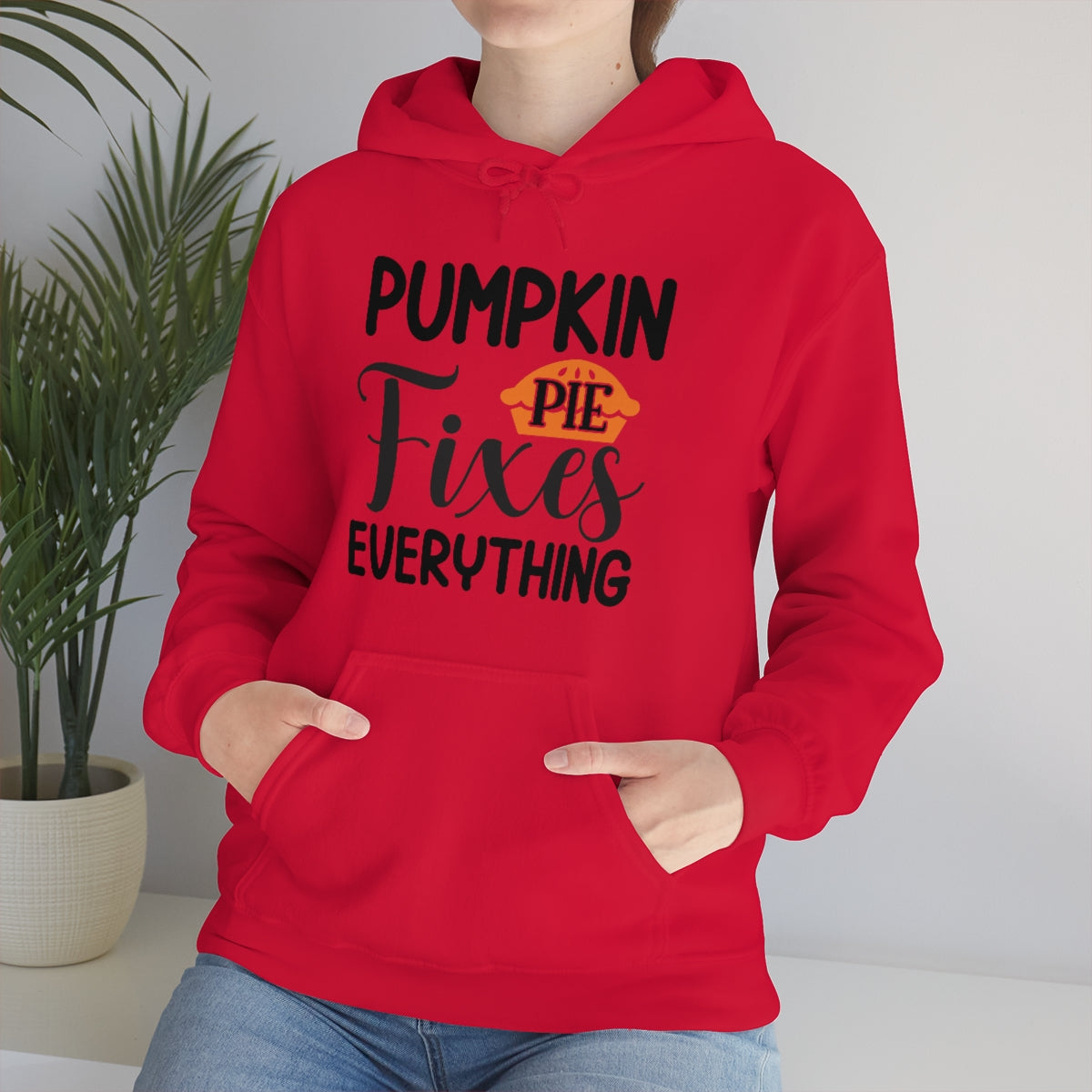 Pumpkin Pie Fixes Everything Unisex Heavy Blend™ Hooded Sweatshirt