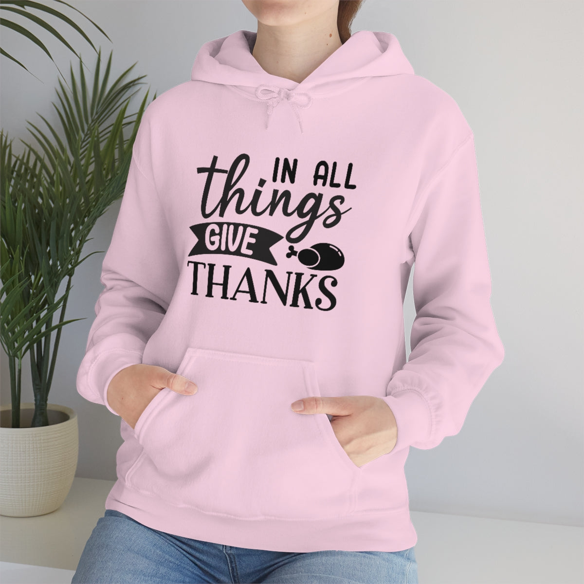 In All Things Give Thanks Unisex Heavy Blend™ Hooded Sweatshirt