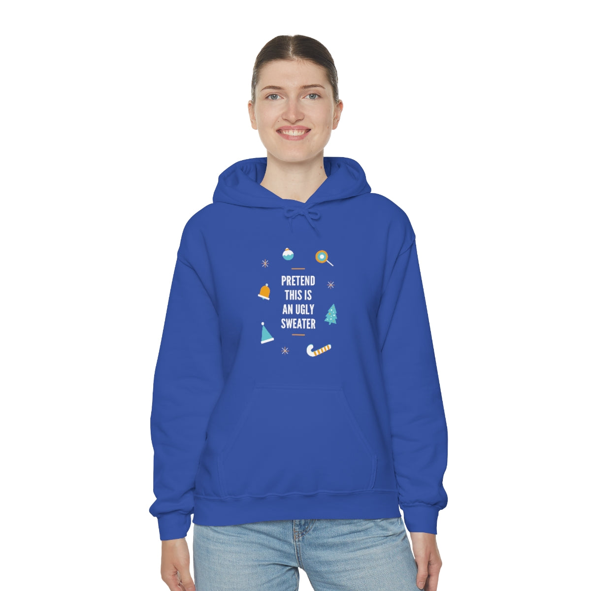 Pretend This is an Ugly Sweater Unisex Heavy Blend™ Hooded Sweatshirt