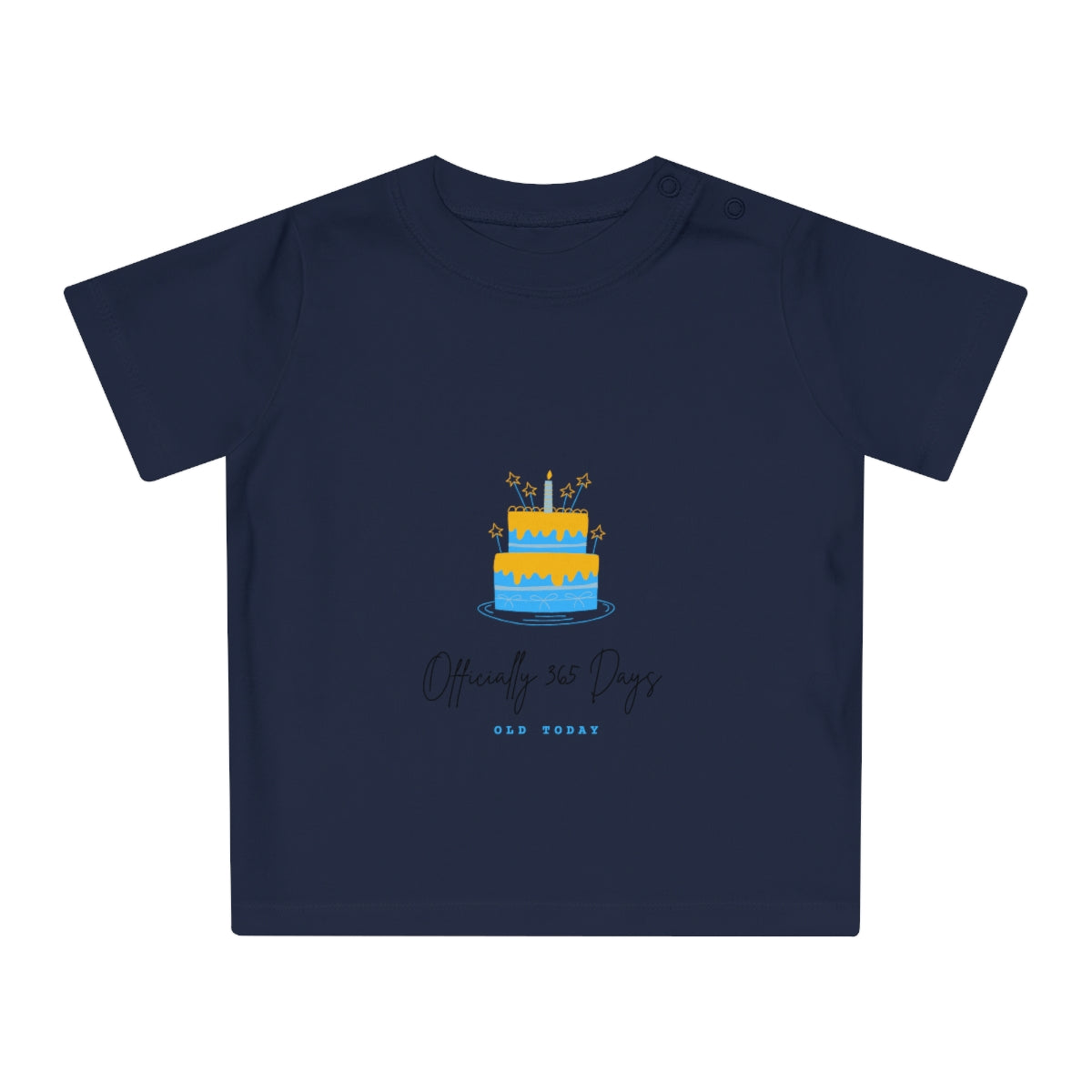 Officially 365 days old today (Blue) Happy Birthday Baby T-Shirt