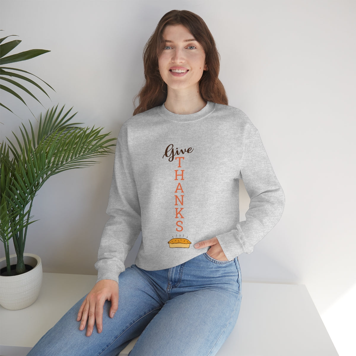 Give Thanks Unisex Heavy Blend™ Crewneck Sweatshirt