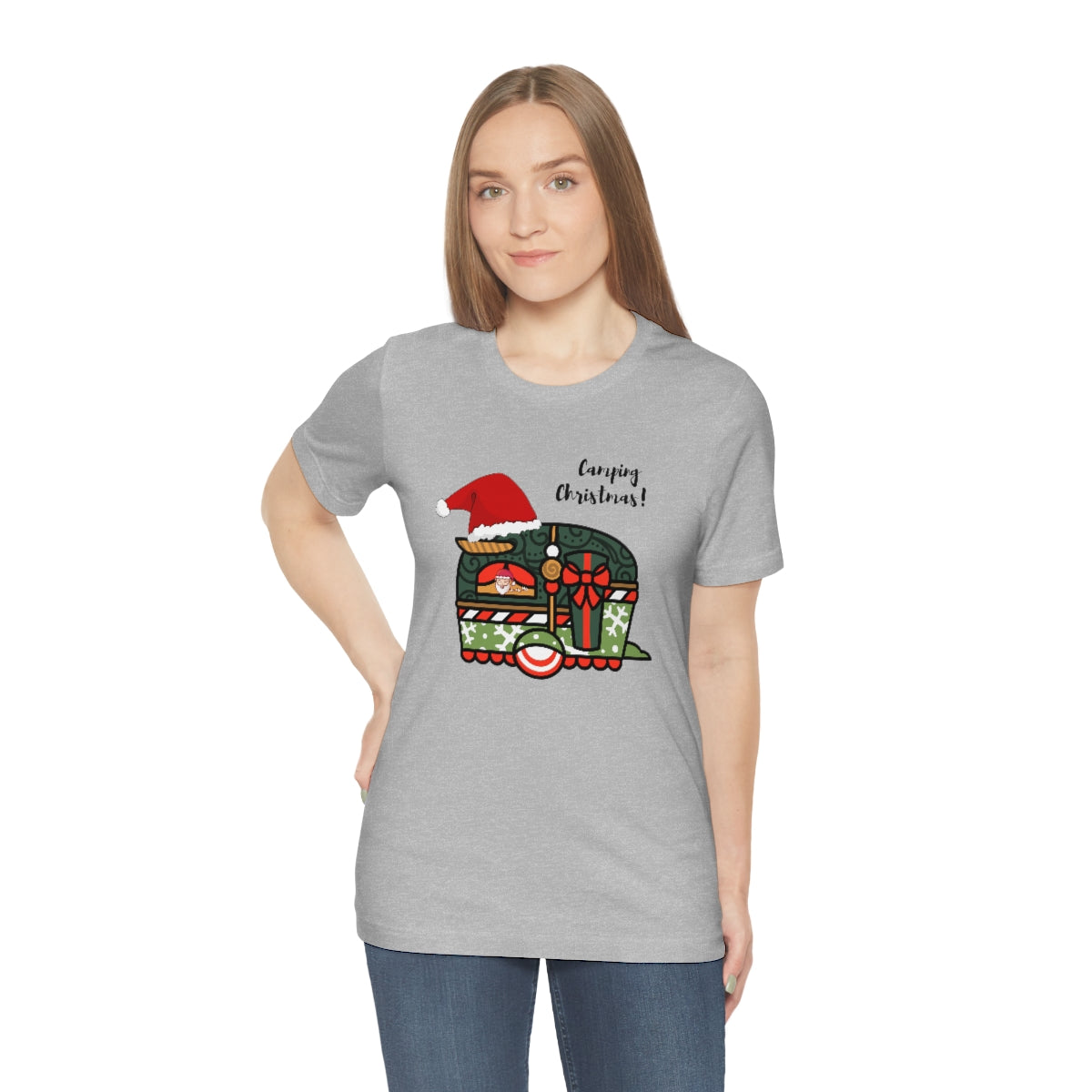 Camping Christmas Unisex Jersey Short Sleeve Tee