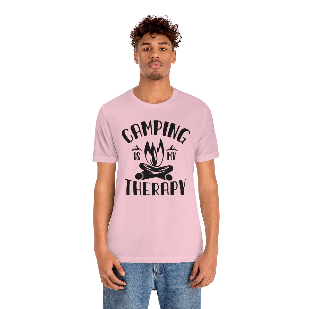 Camping is My Therapy Unisex Jersey Short Sleeve Tee