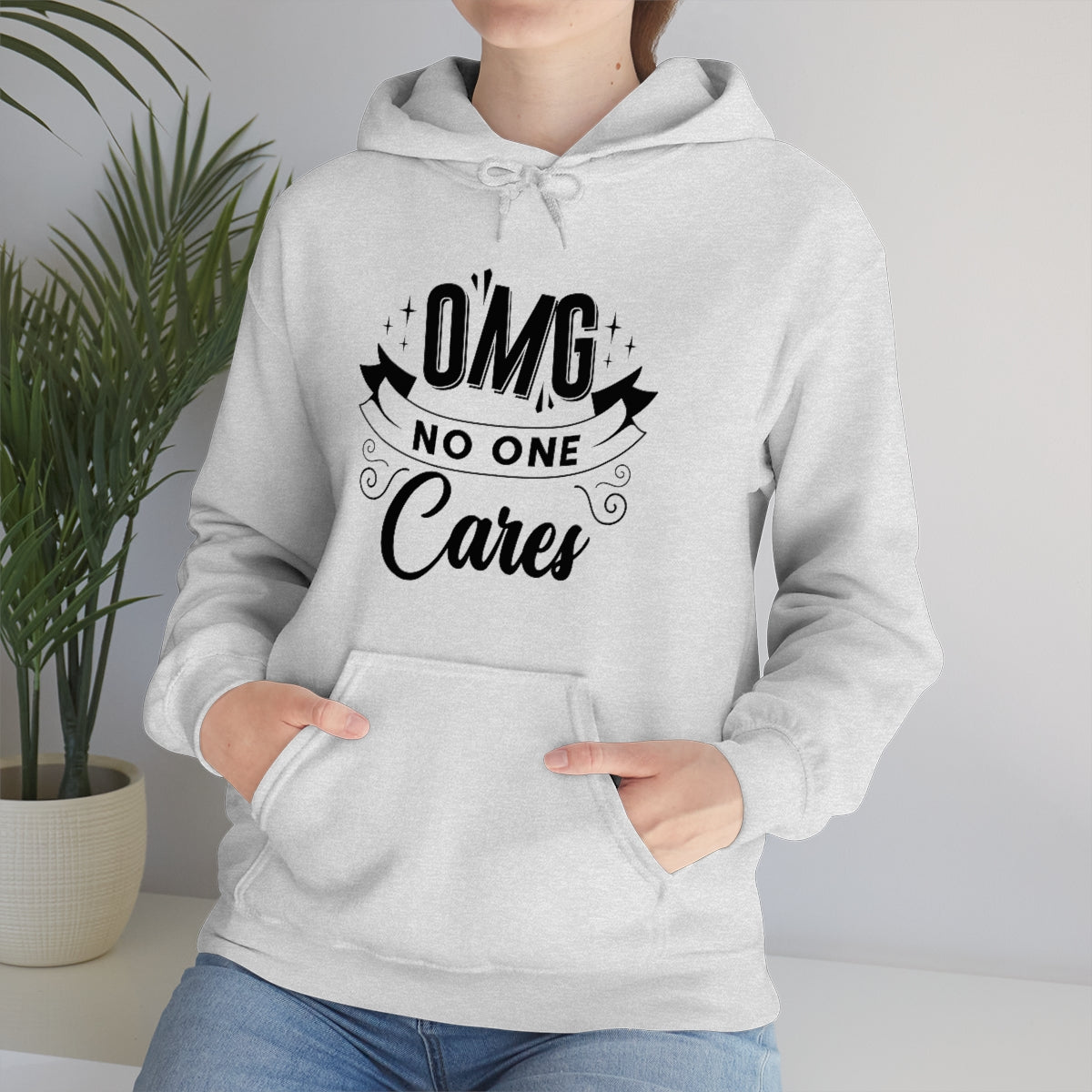 OMG No One Cares Unisex Heavy Blend™ Hooded Sweatshirt