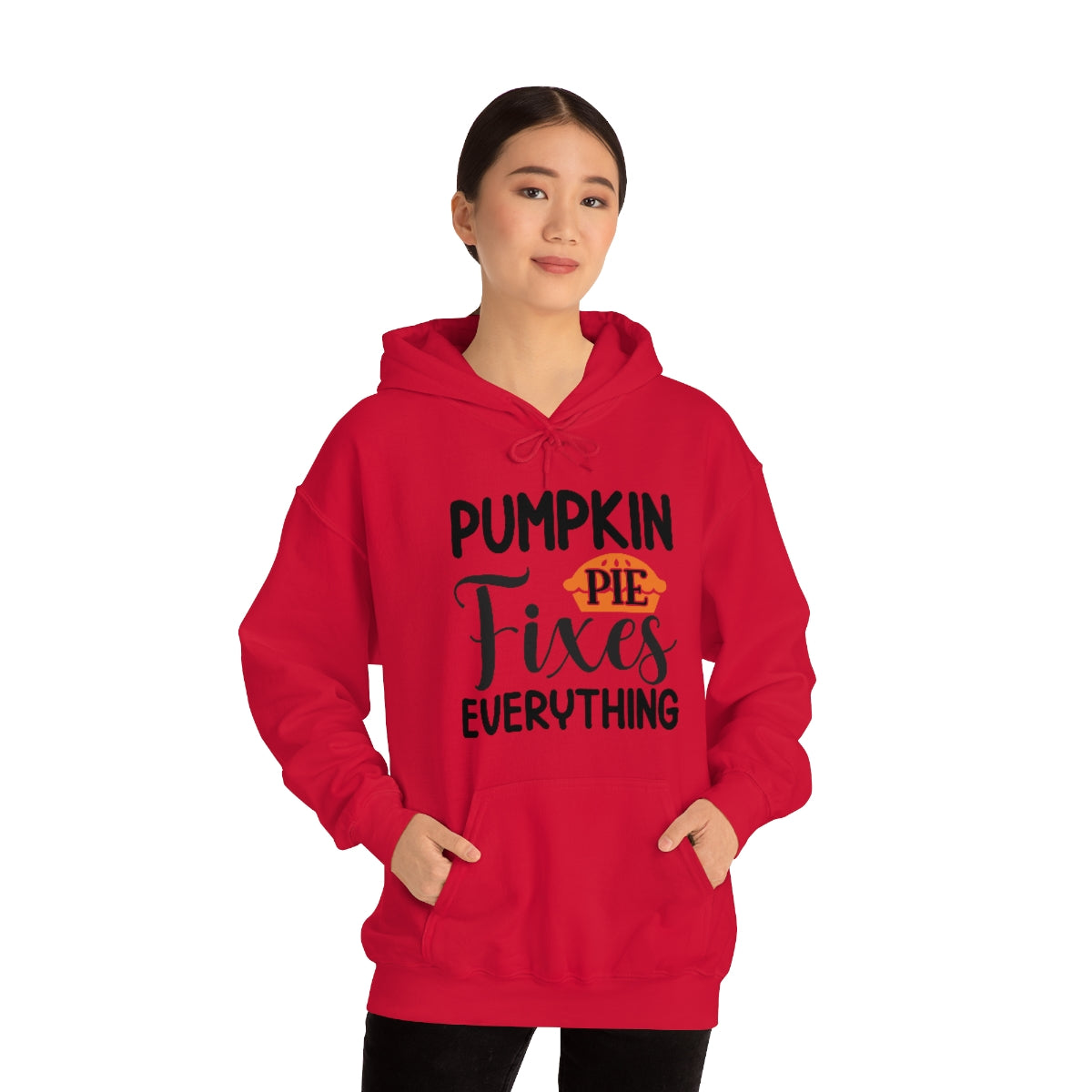 Pumpkin Pie Fixes Everything Unisex Heavy Blend™ Hooded Sweatshirt