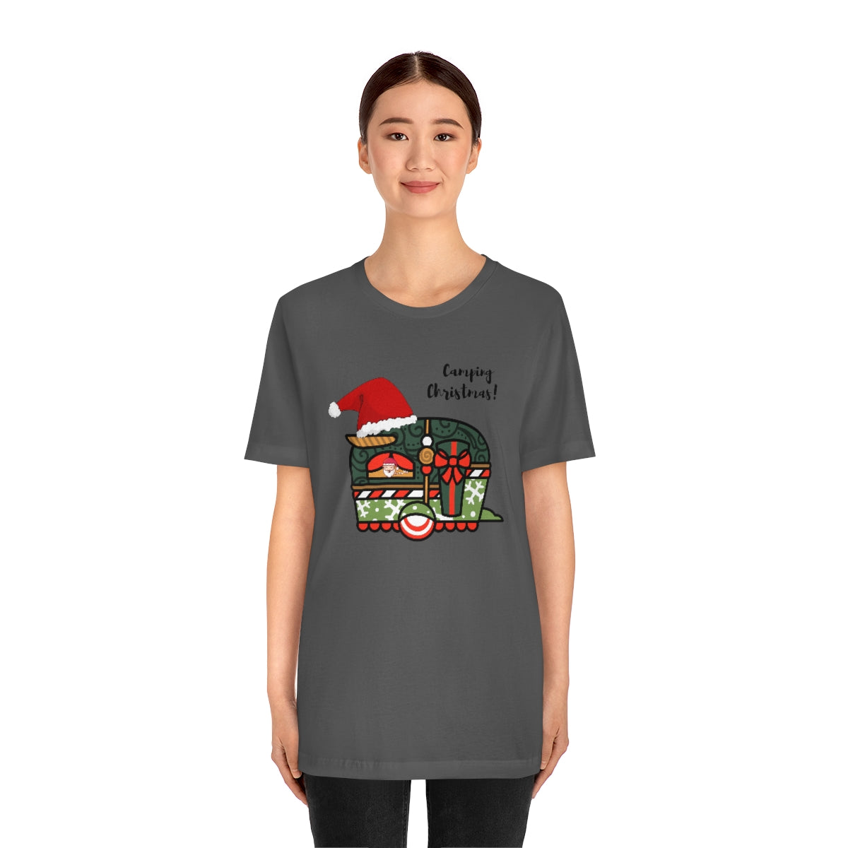 Camping Christmas Unisex Jersey Short Sleeve Tee