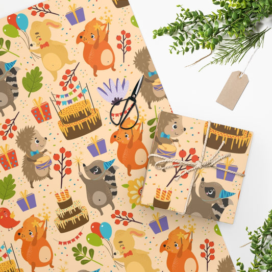 Animals Gifts Cakes & Ballons Wrapping Paper