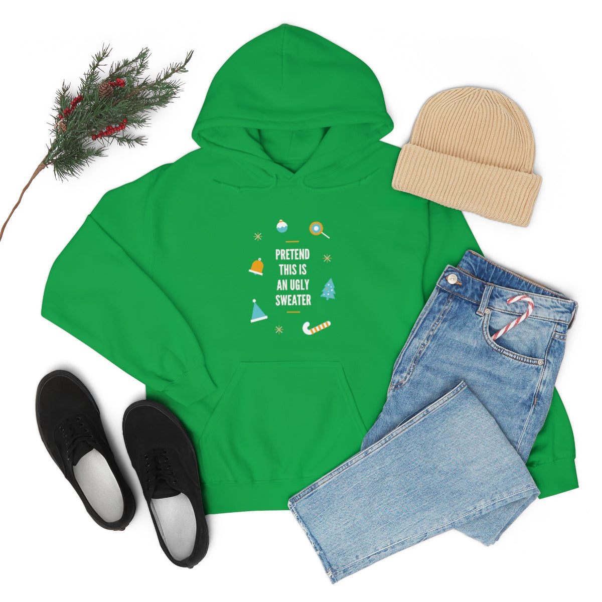 Pretend This is an Ugly Sweater Unisex Heavy Blend™ Hooded Sweatshirt