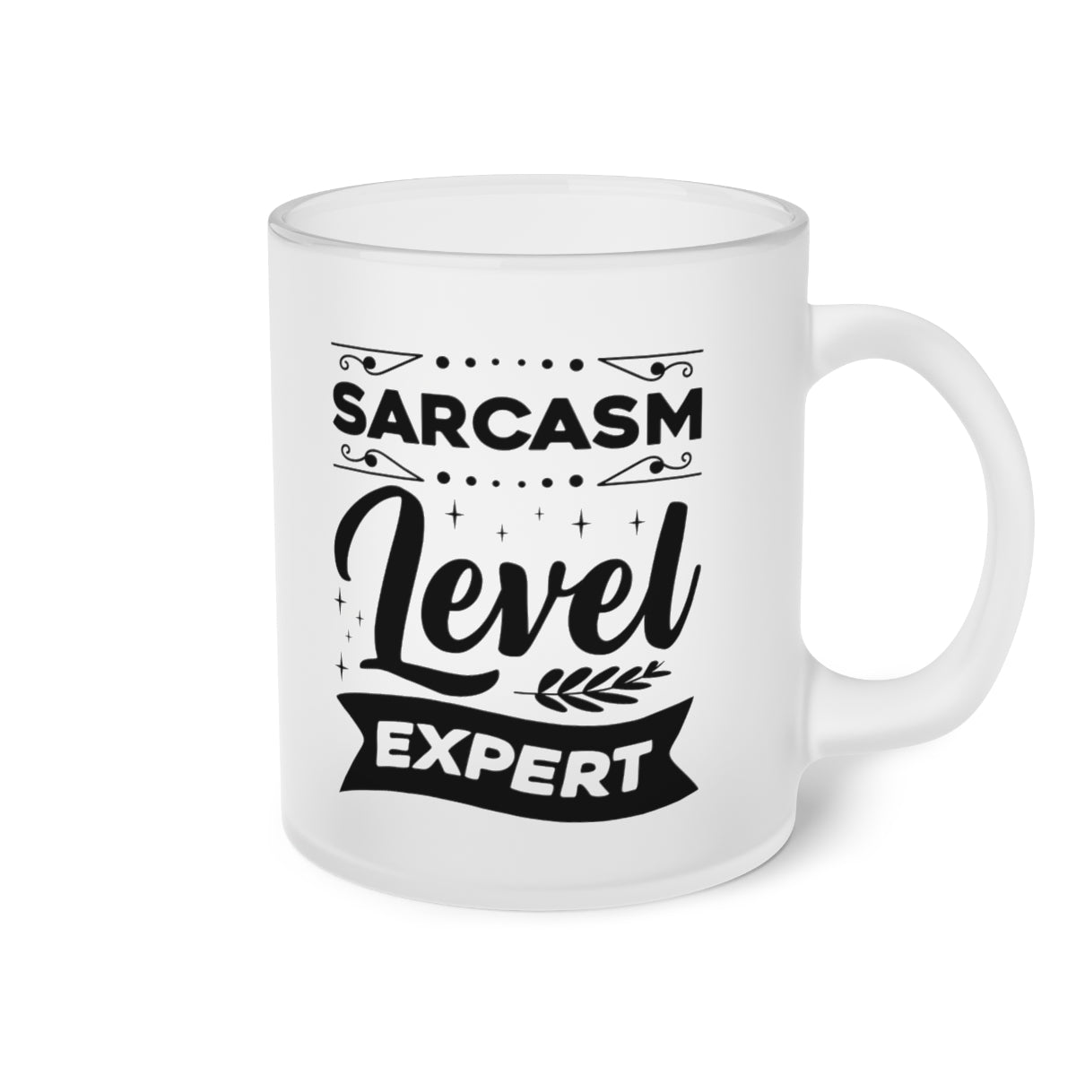 Sarcasm Level Expert Frosted Glass Mug