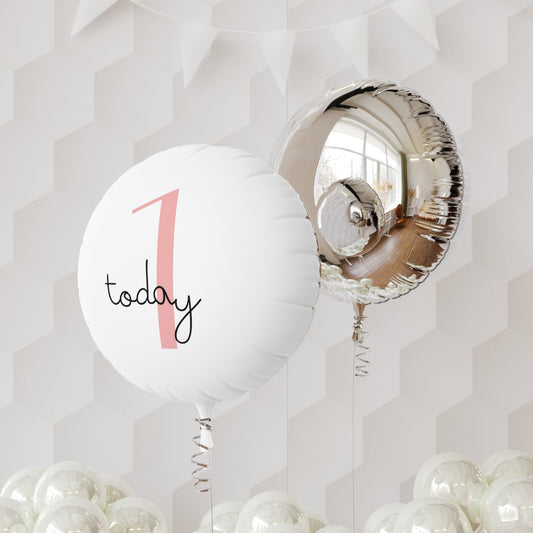 1 Today (Pink) Birthday Helium Balloon
