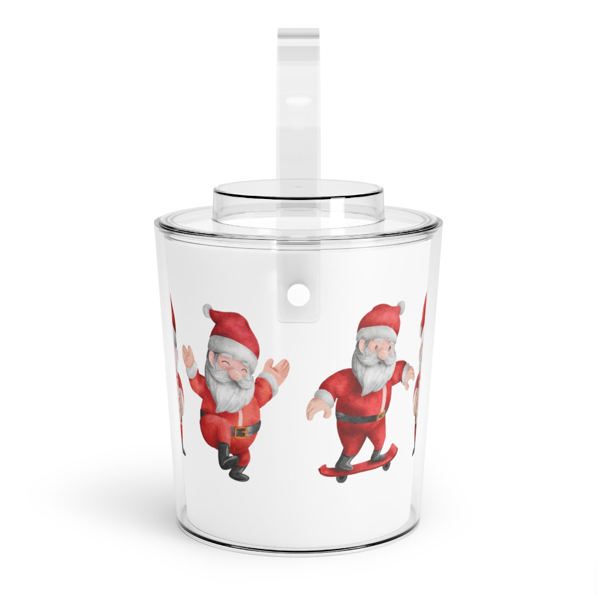 Christmas Santa Ice Bucket with Tongs