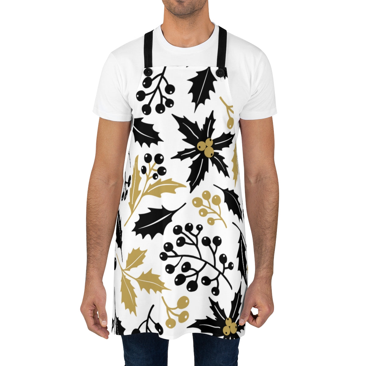 Christmas Black & Gold Apron