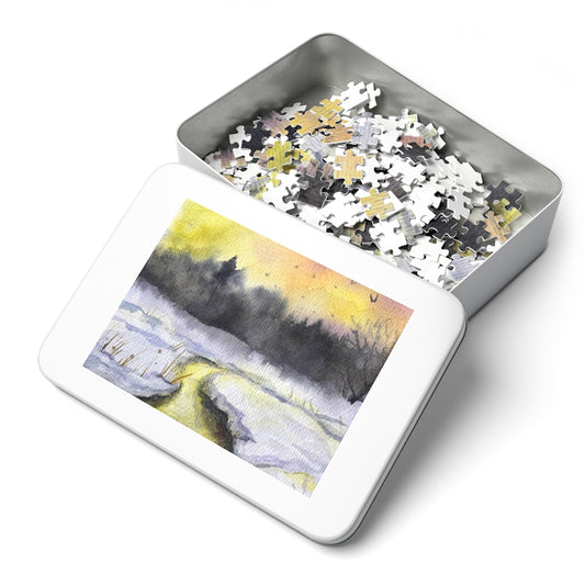 Winter Wonderland River & Snow Jigsaw Puzzle (30, 110, 252, 500,1000-Piece)