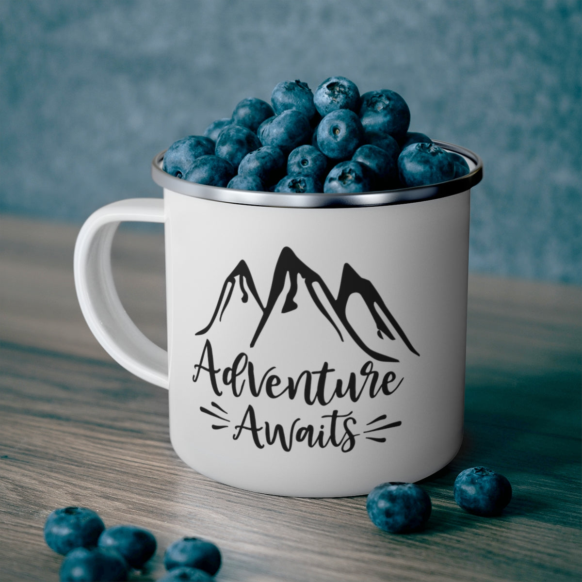 Adventure Awaits Enamel Camping Mug