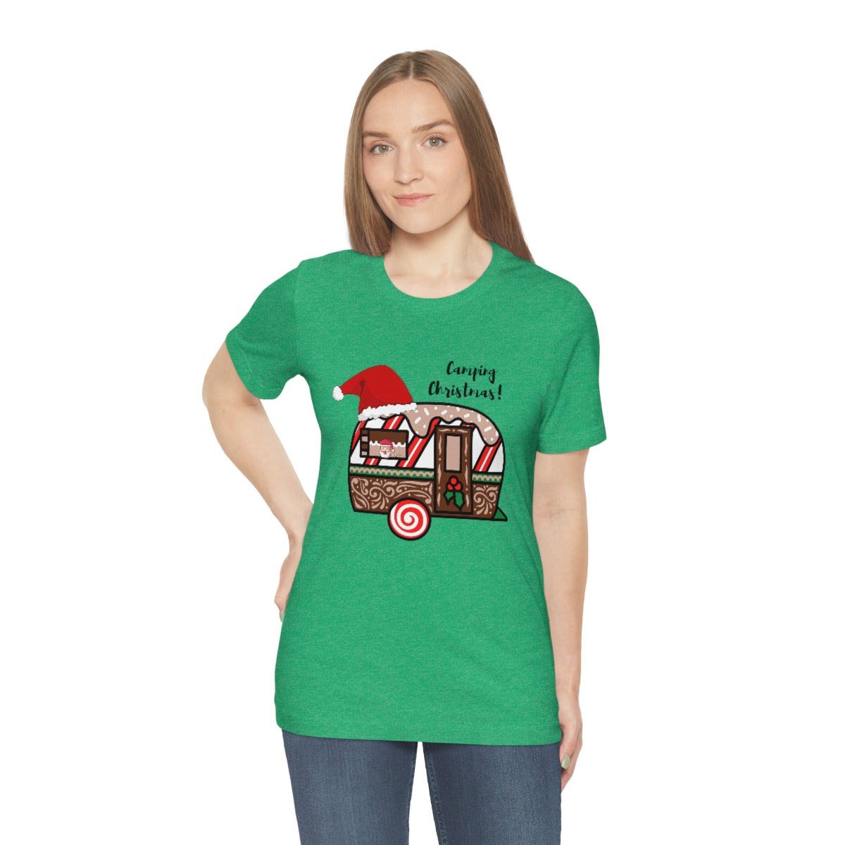 Camping Christmas Unisex Jersey Short Sleeve Tee