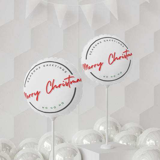 Merry Christmas Seasons Greetings Balloons (Round), 11"