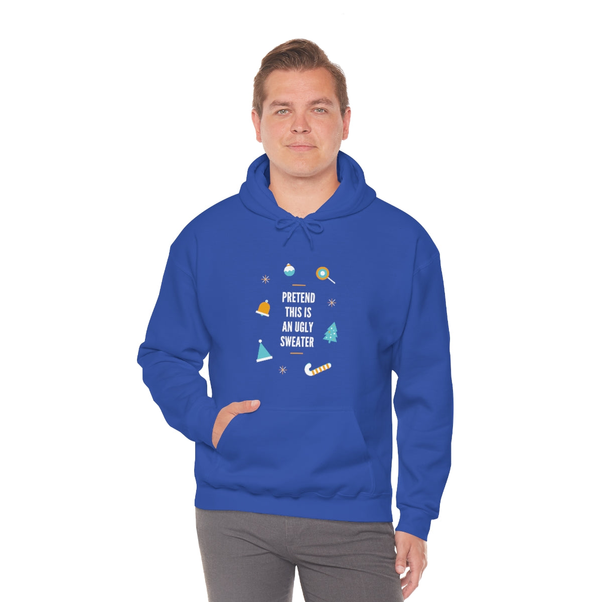 Pretend This is an Ugly Sweater Unisex Heavy Blend™ Hooded Sweatshirt