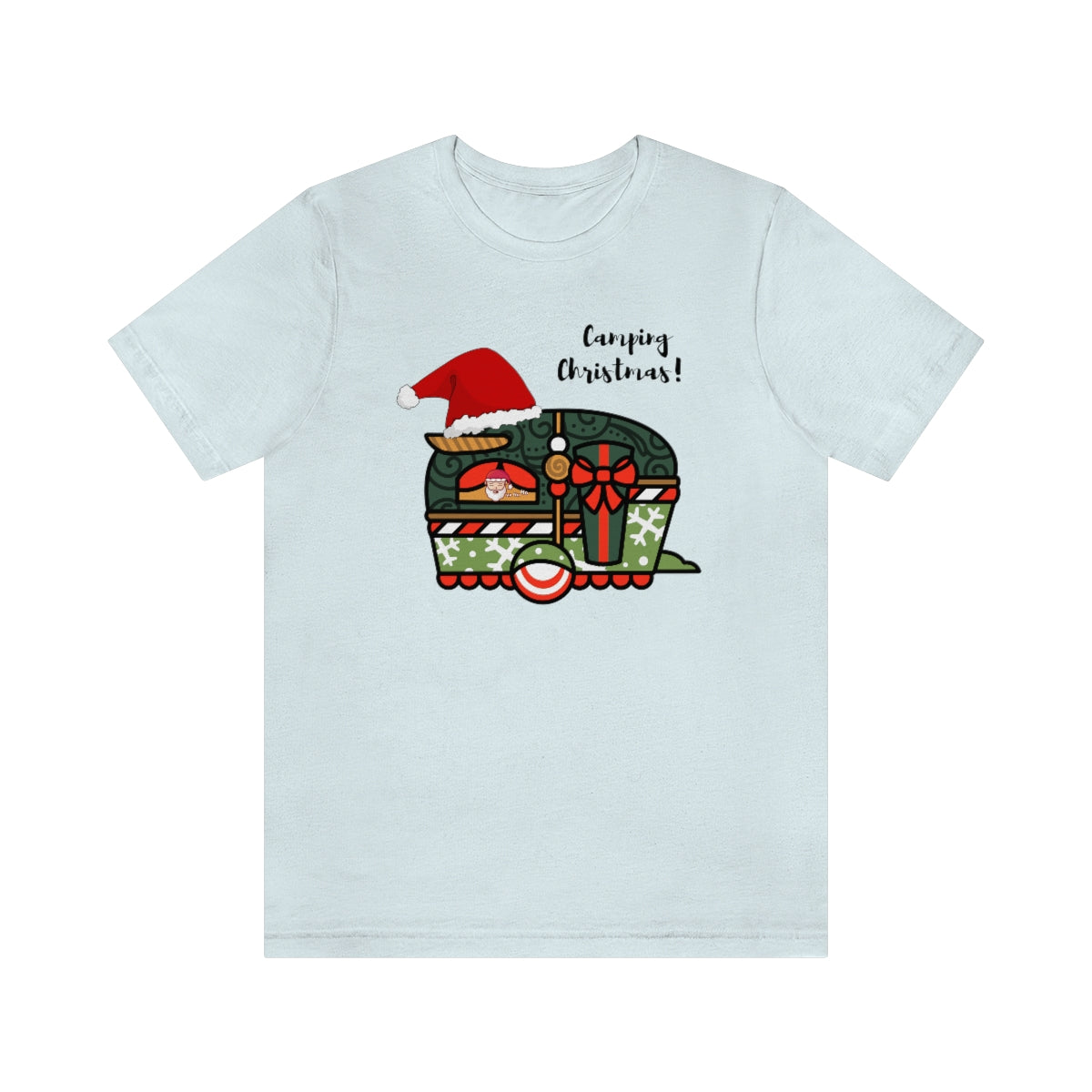 Camping Christmas Unisex Jersey Short Sleeve Tee