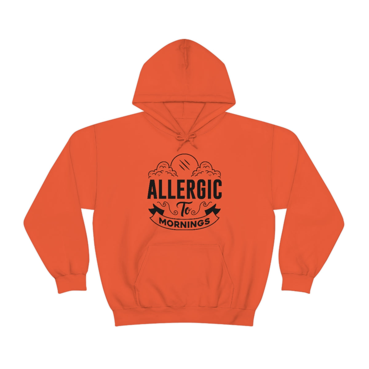 Allergic To Mornings Unisex Heavy Blend™ Hooded Sweatshirt