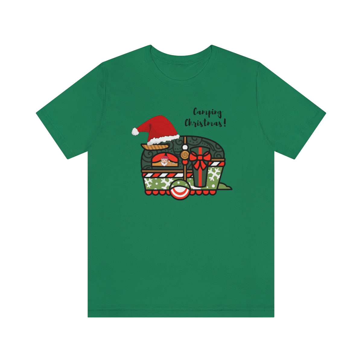 Camping Christmas Unisex Jersey Short Sleeve Tee