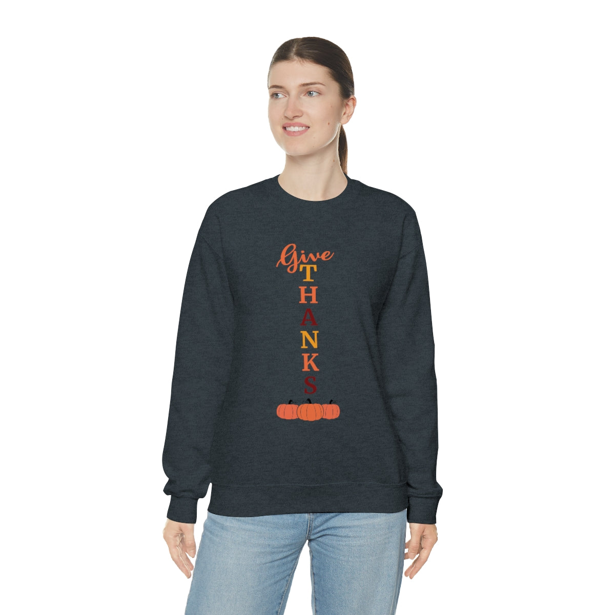 Give Thanks Unisex Heavy Blend™ Crewneck Sweatshirt