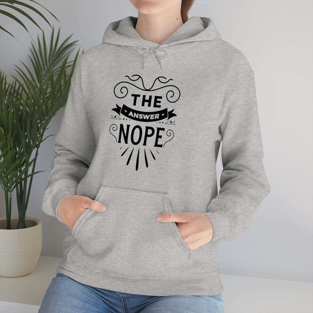 The Answer Nope Unisex Heavy Blend™ Hooded Sweatshirt