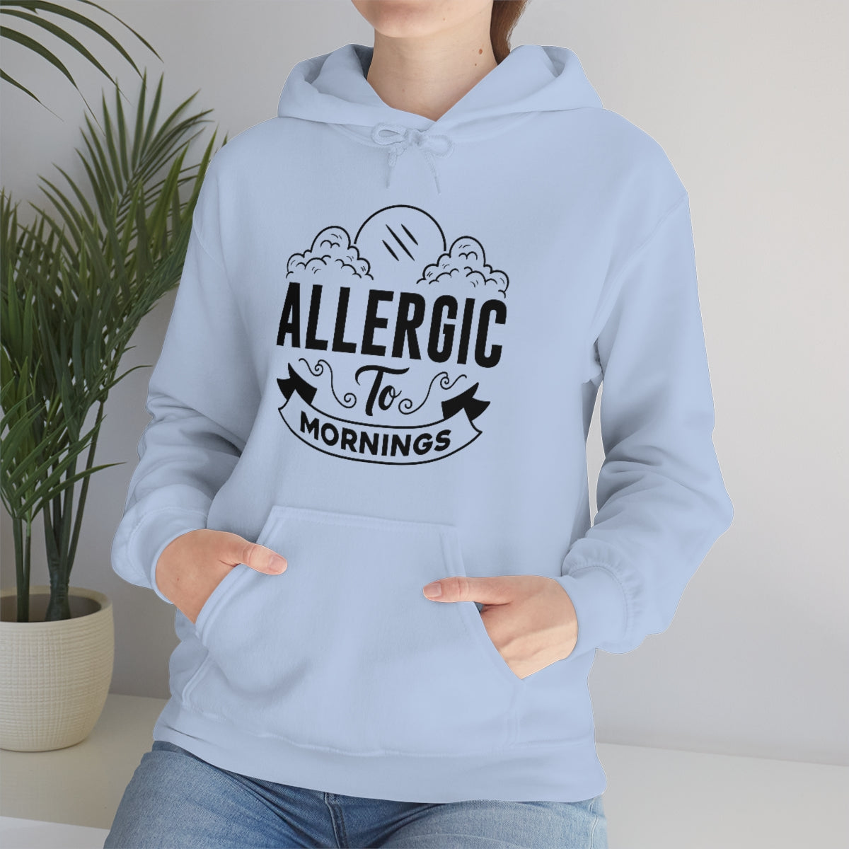 Allergic To Mornings Unisex Heavy Blend™ Hooded Sweatshirt