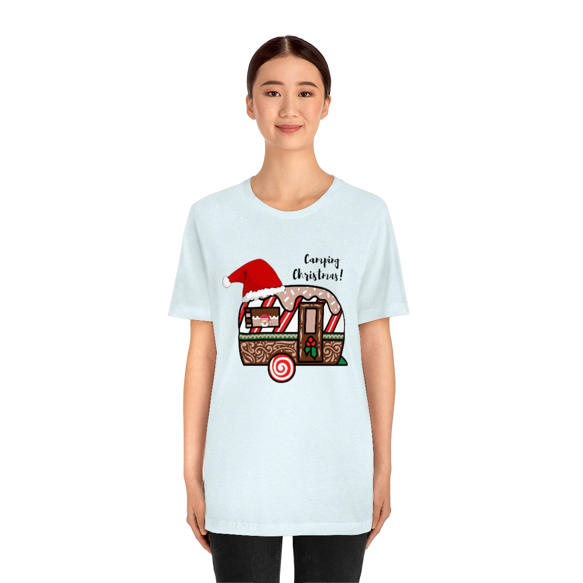 Camping Christmas Unisex Jersey Short Sleeve Tee