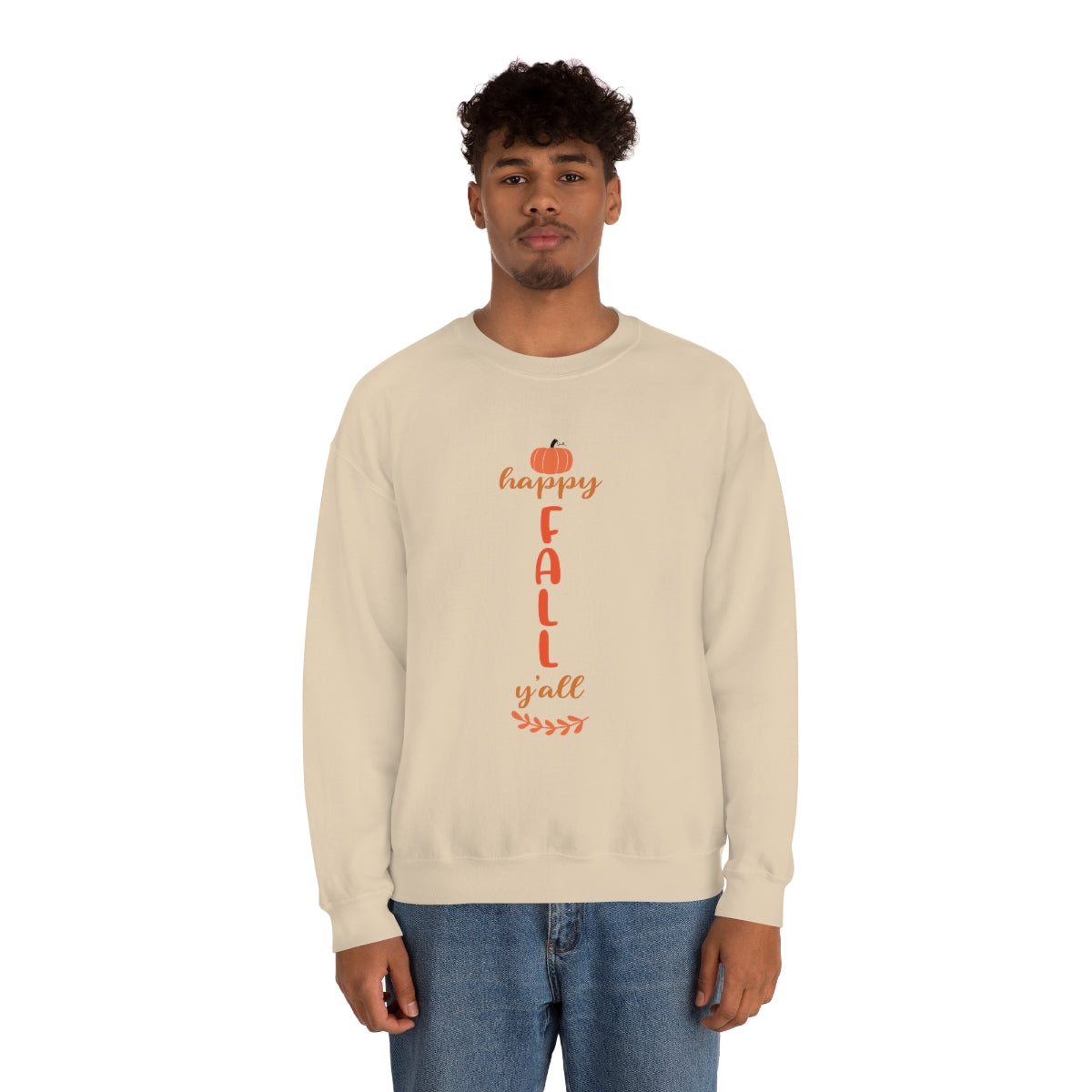 Happy Fall Y'All Unisex Heavy Blend™ Crewneck Sweatshirt