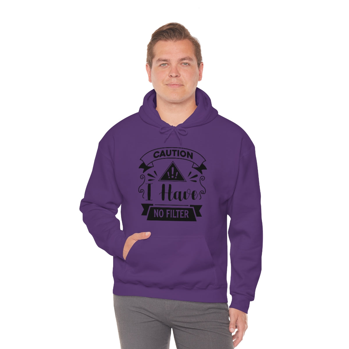 Caution I Have No Filter Unisex Heavy Blend™ Hooded Sweatshirt