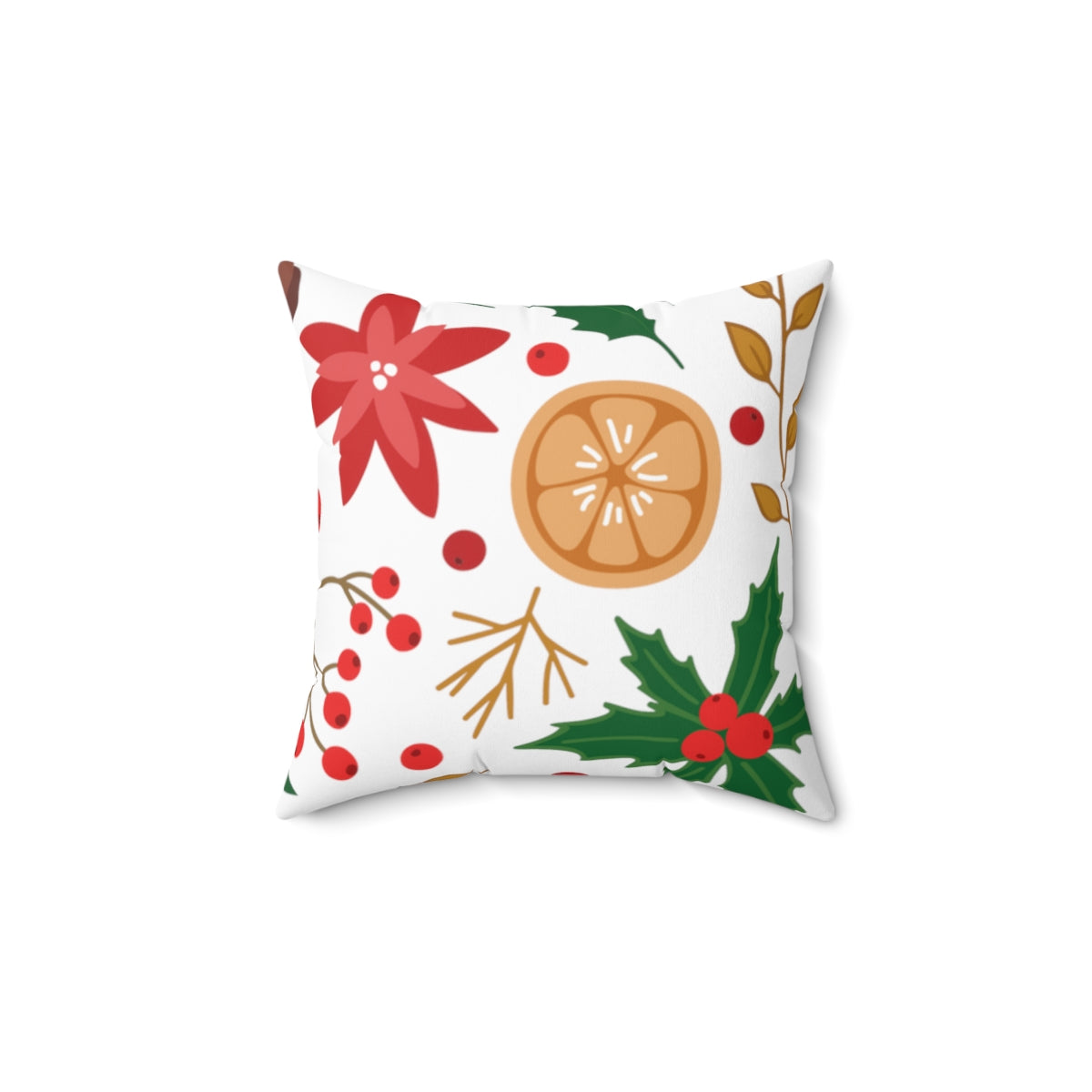 Christmas Spun Polyester Square Pillow