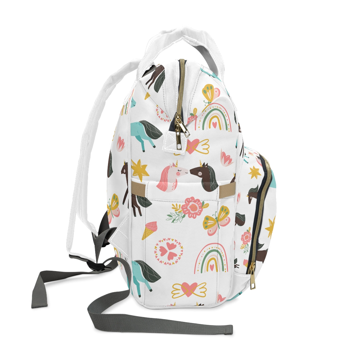 Unicorns & Rainbows Multifunctional Diaper Backpack