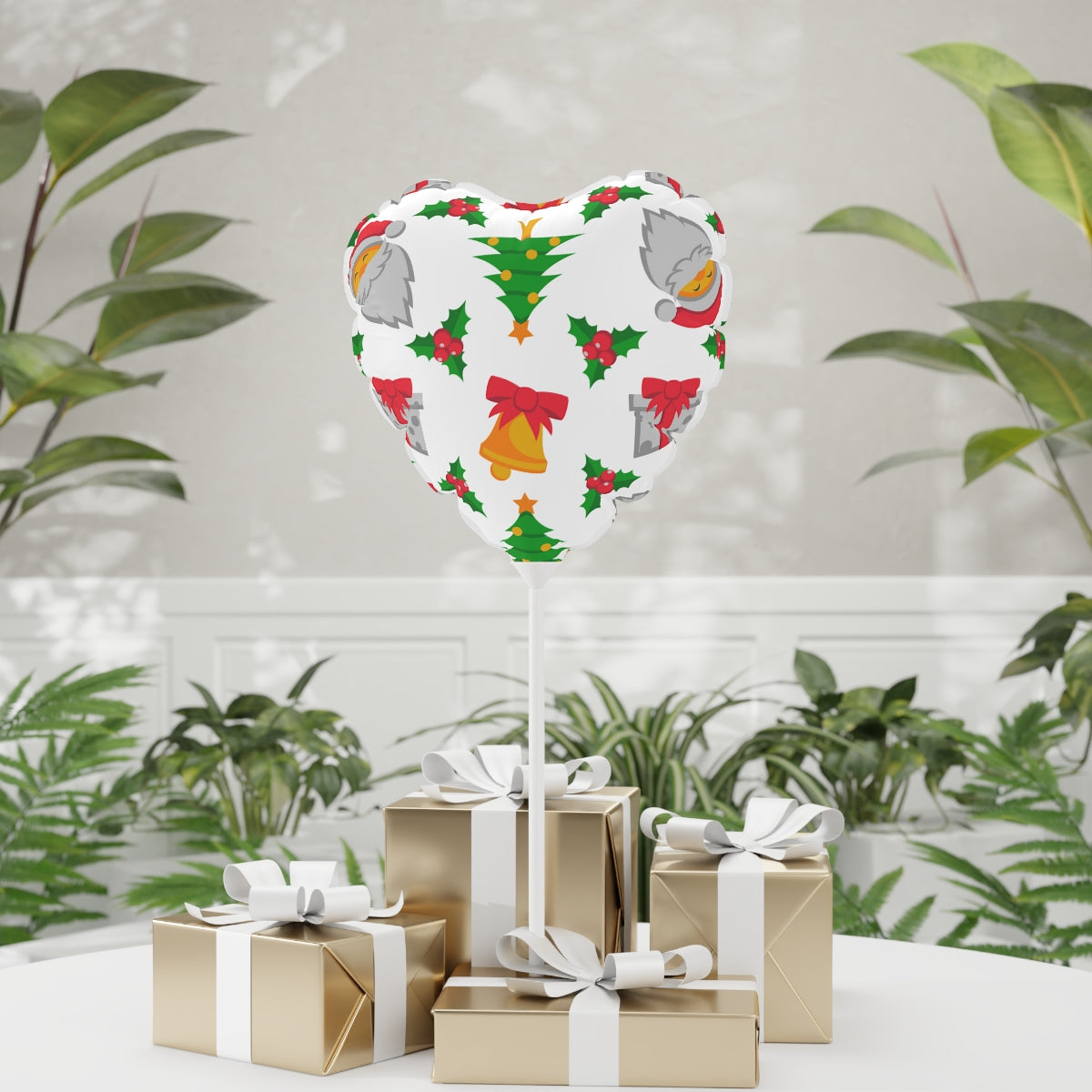 Round Sanda Christmas Balloons (Round and Heart-shaped), 11"