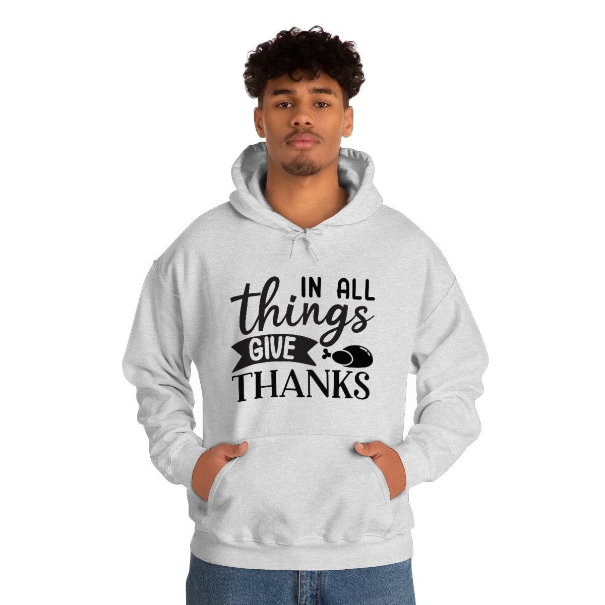 In All Things Give Thanks Unisex Heavy Blend™ Hooded Sweatshirt